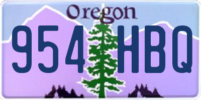OR license plate 954HBQ