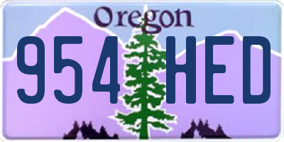 OR license plate 954HED