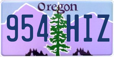 OR license plate 954HIZ