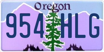 OR license plate 954HLG