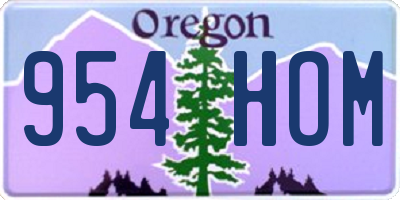 OR license plate 954HOM