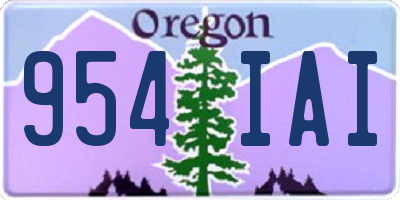 OR license plate 954IAI