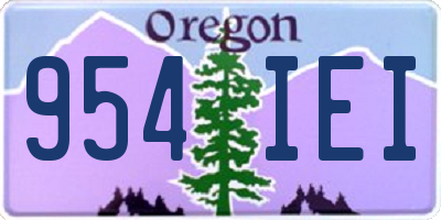 OR license plate 954IEI