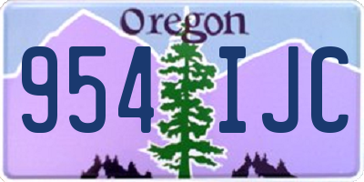 OR license plate 954IJC
