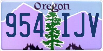 OR license plate 954IJV