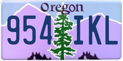 OR license plate 954IKL