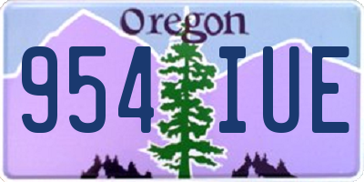 OR license plate 954IUE