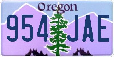 OR license plate 954JAE