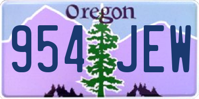 OR license plate 954JEW