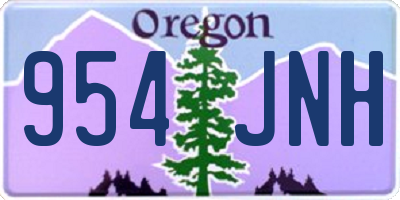 OR license plate 954JNH