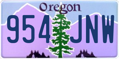 OR license plate 954JNW