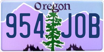 OR license plate 954JOB