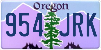 OR license plate 954JRK