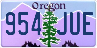 OR license plate 954JUE