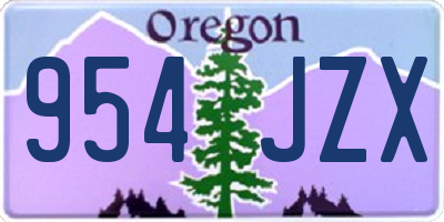 OR license plate 954JZX