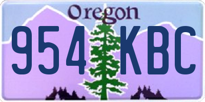 OR license plate 954KBC