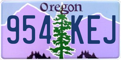 OR license plate 954KEJ