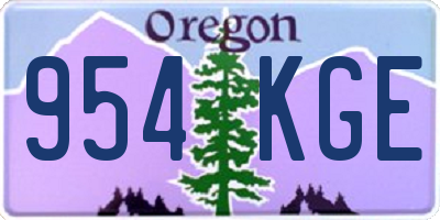 OR license plate 954KGE
