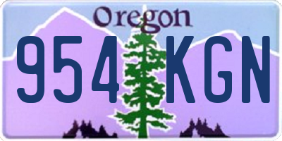 OR license plate 954KGN