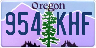 OR license plate 954KHF