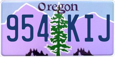 OR license plate 954KIJ