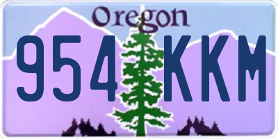 OR license plate 954KKM
