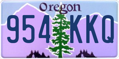 OR license plate 954KKQ