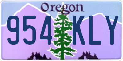 OR license plate 954KLY