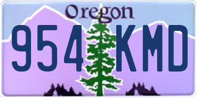 OR license plate 954KMD