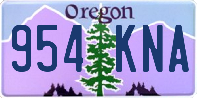 OR license plate 954KNA