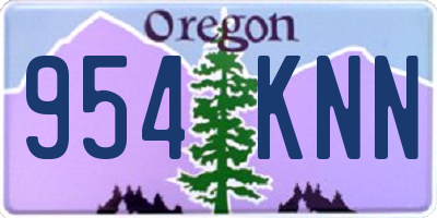 OR license plate 954KNN