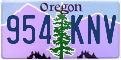 OR license plate 954KNV