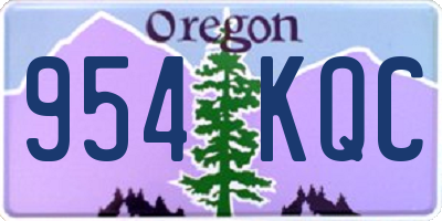 OR license plate 954KQC