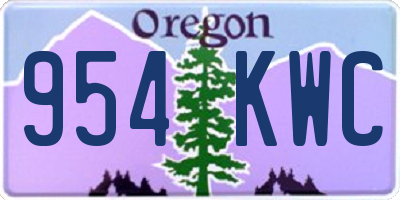 OR license plate 954KWC
