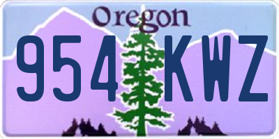 OR license plate 954KWZ