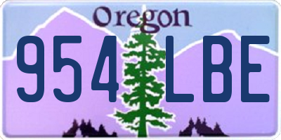 OR license plate 954LBE