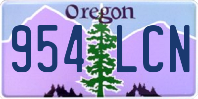 OR license plate 954LCN