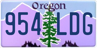 OR license plate 954LDG