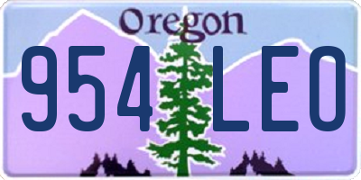 OR license plate 954LEO