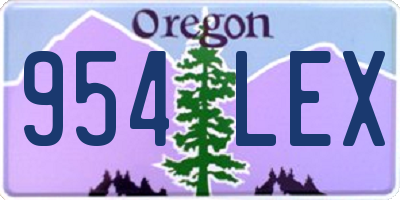 OR license plate 954LEX