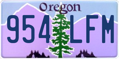 OR license plate 954LFM