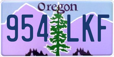 OR license plate 954LKF