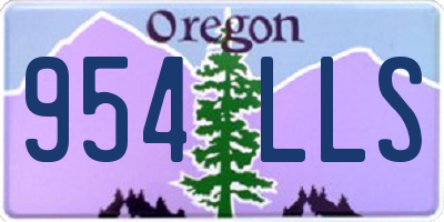OR license plate 954LLS