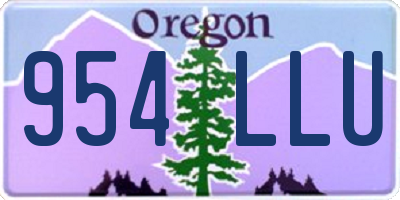 OR license plate 954LLU