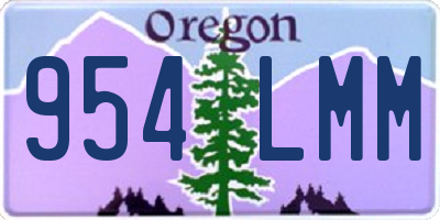 OR license plate 954LMM