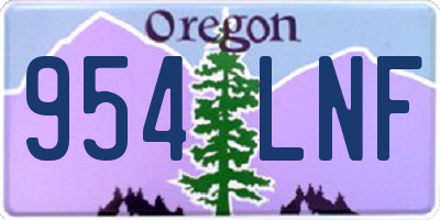 OR license plate 954LNF