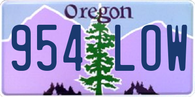 OR license plate 954LOW