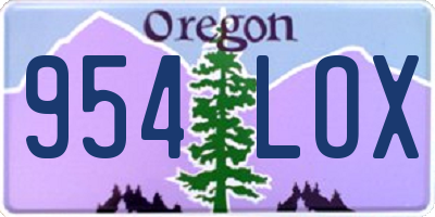 OR license plate 954LOX