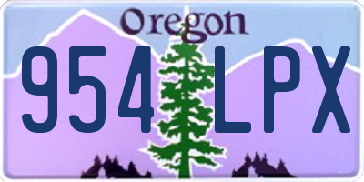 OR license plate 954LPX