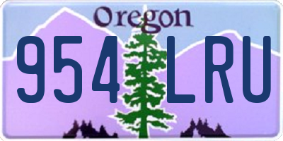 OR license plate 954LRU